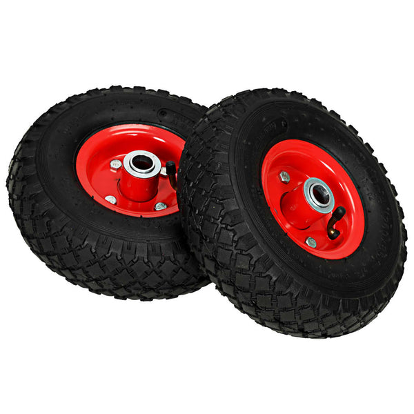 vidaXL Hand Cart Wheels 2 pcs. Rubber 3.00-4 (245x82)