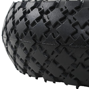 vidaXL Hand Cart Wheels 2 pcs. Rubber 3.00-4 (245x82)