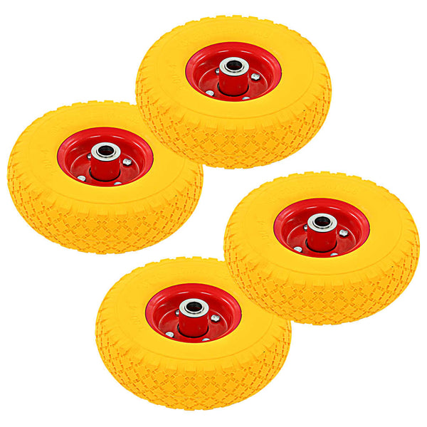 vidaXL Sack Truck Wheels 4 pcs. PU Solid Rubber Tyres 3.00-4