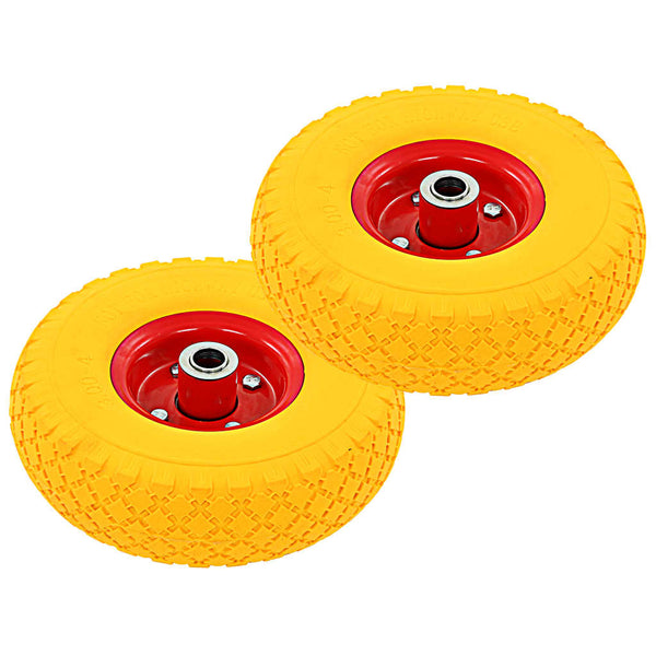 vidaXL Sack Truck Wheels 4 pcs. PU Solid Rubber Tyres 3.00-4