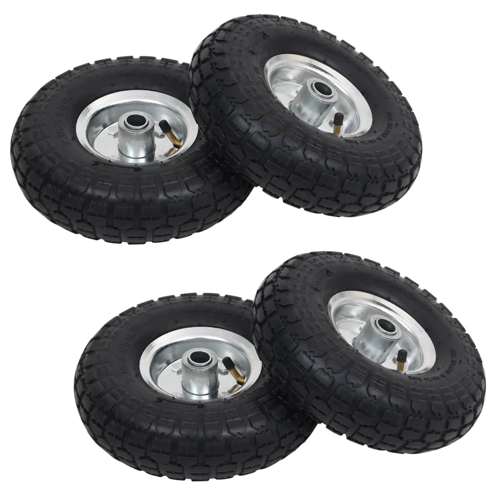 vidaXL Sack Truck Wheels 4 pcs. Rubber 4.10 / 3.50 - 4 (260x83)