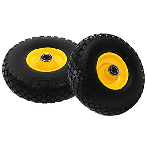 vidaXL Sack Truck Wheels 2 pcs Solid PU 3.00 - 4 (260x85)
