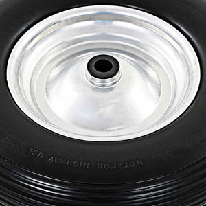 vidaXL Wheelbarrow Wheels 2 pcs. with Axles Solid PU 4.00 - 8 390 mm