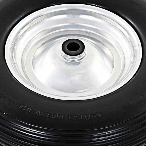 vidaXL Wheelbarrow Wheels 2 pcs. with Axles Solid PU 4.00 - 8 390 mm