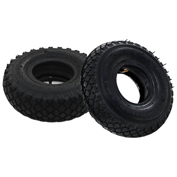 vidaXL 2 Tires 2 Inner Tubes 3.00 - 4 260 x 85 for Sack Trucks Rubber