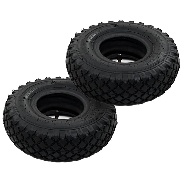 vidaXL 2 Tires 2 Inner Tubes 3.00 - 4 260 x 85 for Sack Trucks Rubber