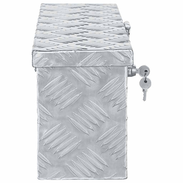 vidaXL Aluminum Box 48.5 x 14 x 20 cm Silver