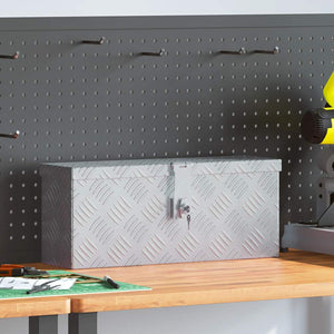 vidaXL Aluminum Box 48.5 x 14 x 20 cm Silver