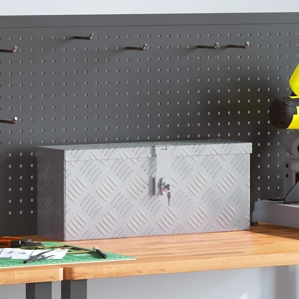 vidaXL Aluminum Box 48.5 x 14 x 20 cm Silver