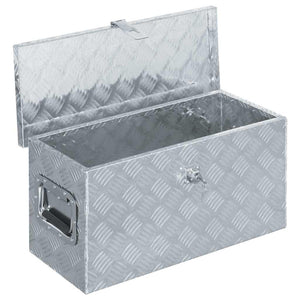 vidaXL Aluminum Box 61.5 x 26.5 x 30 cm Silver