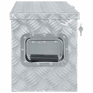 vidaXL Aluminum Box 61.5 x 26.5 x 30 cm Silver