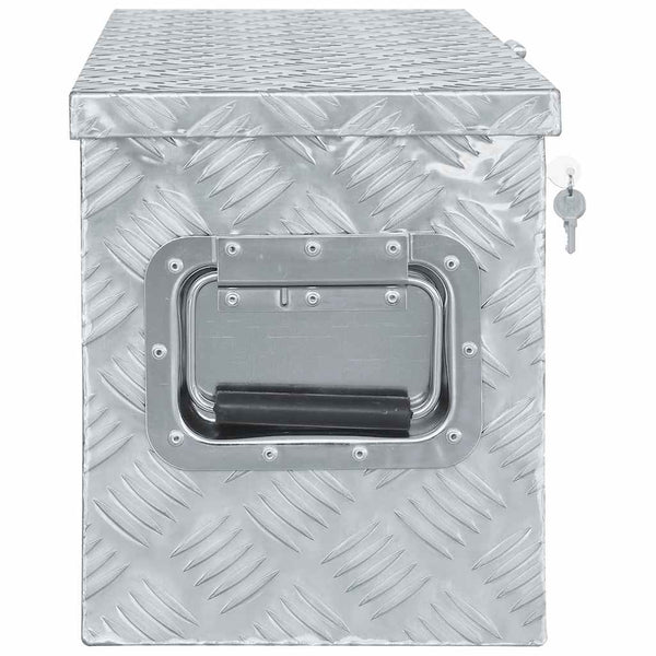 vidaXL Aluminum Box 61.5 x 26.5 x 30 cm Silver