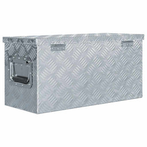 vidaXL Aluminum Box 61.5 x 26.5 x 30 cm Silver