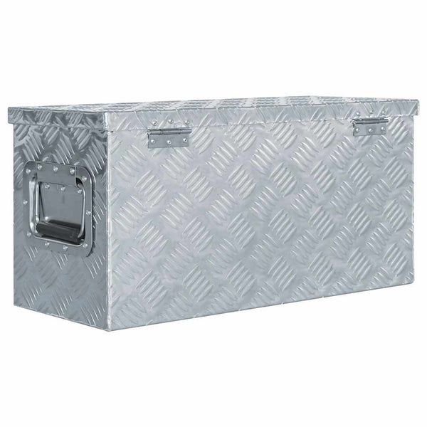 vidaXL Aluminum Box 61.5 x 26.5 x 30 cm Silver