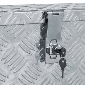 vidaXL Aluminum Box 61.5 x 26.5 x 30 cm Silver