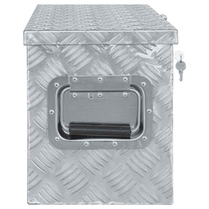 vidaXL Aluminum Storage Box 80x30x35 cm Silver