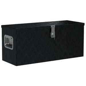 vidaXL Aluminum Box 70x24x42 cm Trapezoidal Silver