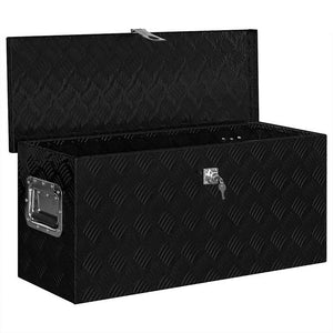 vidaXL Aluminum Box 70x24x42 cm Trapezoidal Silver