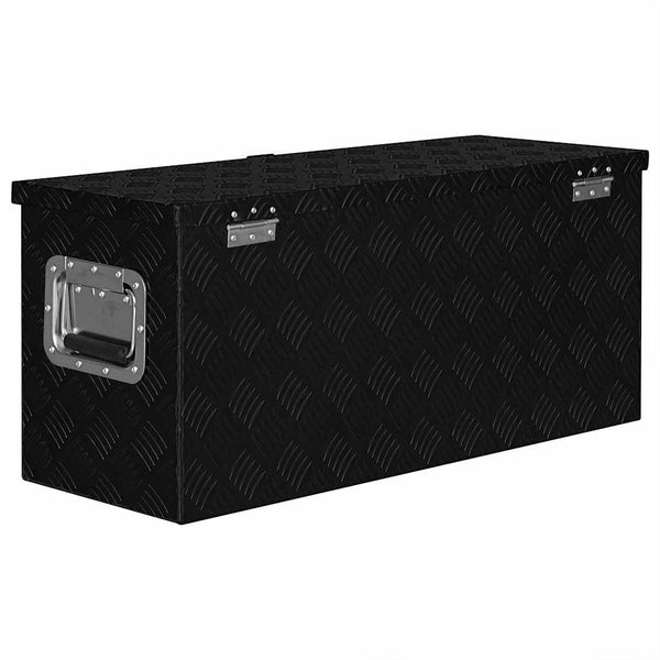 vidaXL Aluminum Box 70x24x42 cm Trapezoidal Silver