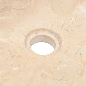 vidaXL Wash Basin 45x30x12 cm Marble High-Gloss Cream