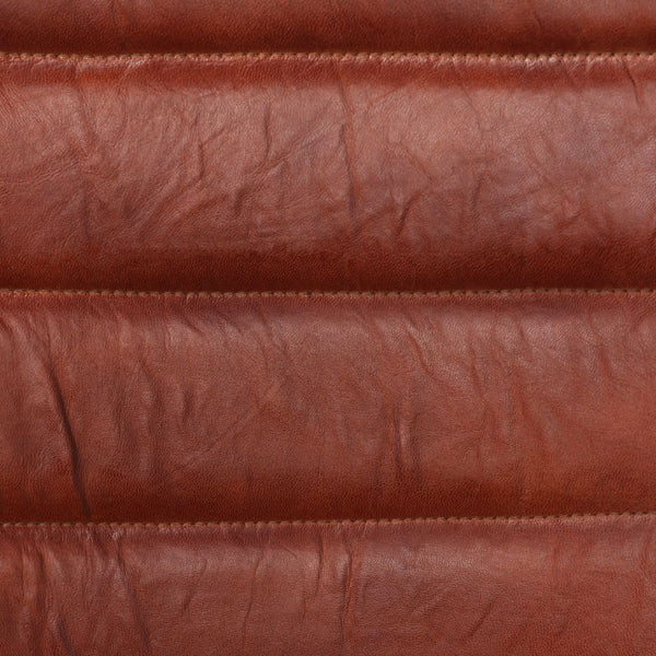 vidaXL Dining Chairs 6 pcs Real Leather Brown
