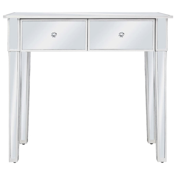 vidaXL Mirrored Dressing Table with Stool MDF and Glass