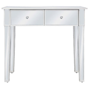 vidaXL Mirrored Dressing Table with Stool MDF and Glass