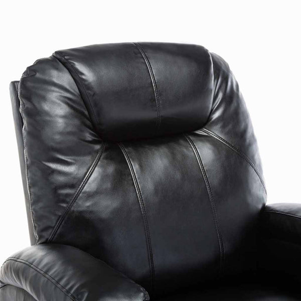 vidaXL Massage Rocking Chair Black Artificial Leather