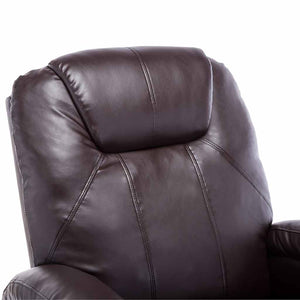 vidaXL Massage Rocking Chair Brown Faux Leather
