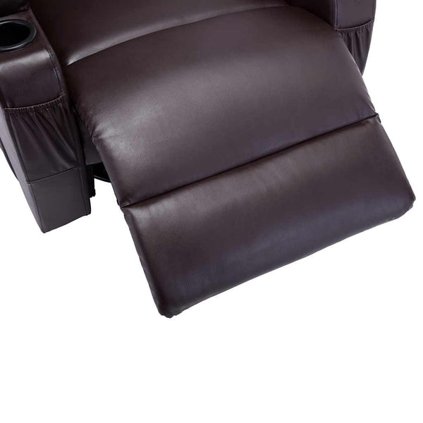 vidaXL Massage Rocking Chair Brown Faux Leather