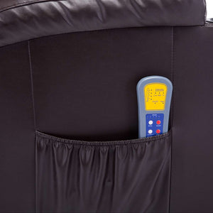 vidaXL Massage Rocking Chair Brown Faux Leather