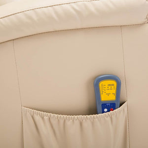vidaXL Massage Rocking Chair Cream Faux Leather