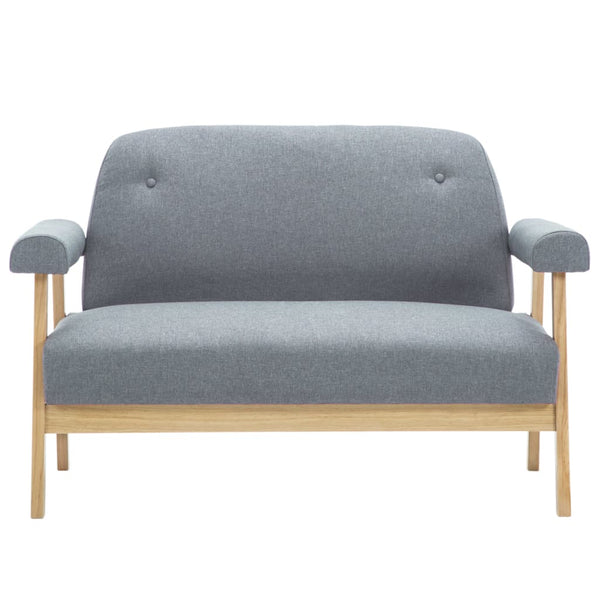 vidaXL 2-Seater Sofa Fabric Light Grey