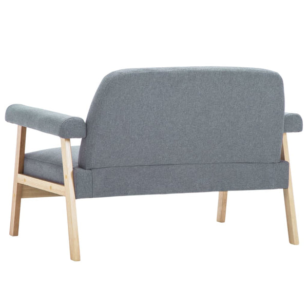 vidaXL 2-Seater Sofa Fabric Light Grey