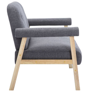 vidaXL 2-Seater Sofa Fabric Dark Grey