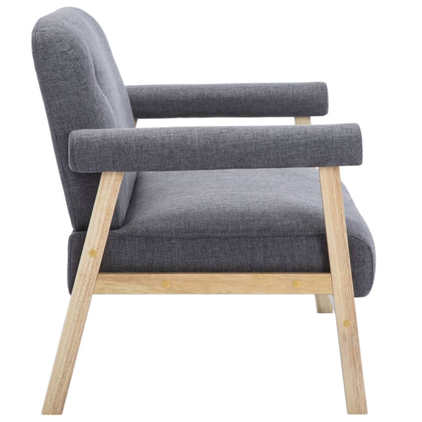 vidaXL 2-Seater Sofa Fabric Dark Grey
