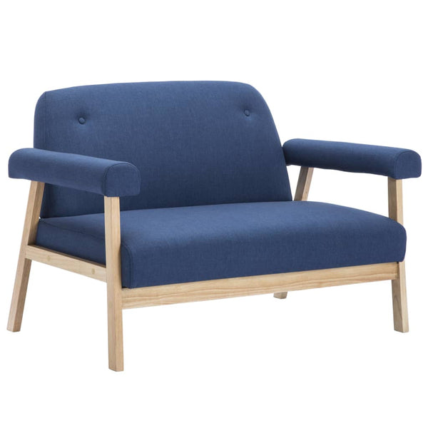 vidaXL 2-Seater Sofa Fabric Blue