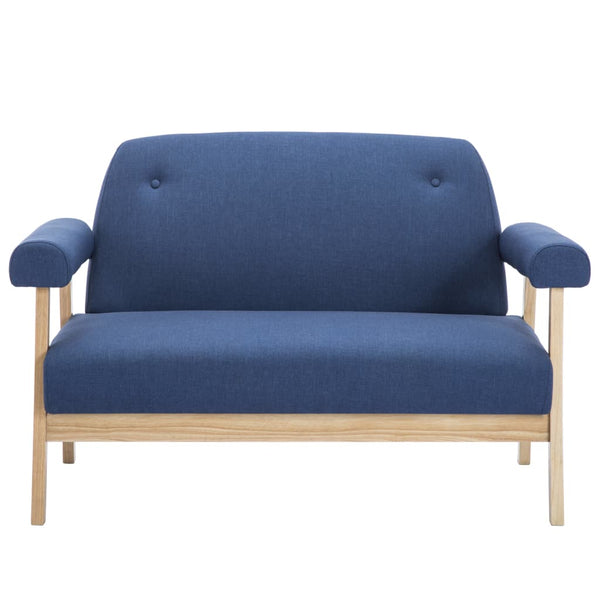 vidaXL 2-Seater Sofa Fabric Blue