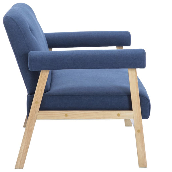 vidaXL 2-Seater Sofa Fabric Blue