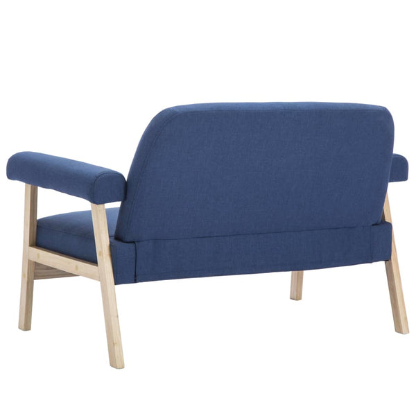 vidaXL 2-Seater Sofa Fabric Blue