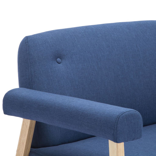 vidaXL 2-Seater Sofa Fabric Blue