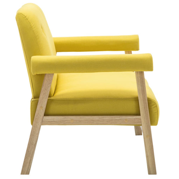 vidaXL 2-Seater Sofa Fabric Yellow