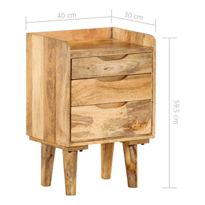 vidaXL Nightstand Solid Mango Wood 40x30x59.5 cm