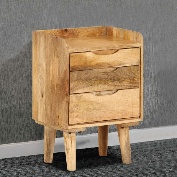 vidaXL Nightstand Solid Mango Wood 40x30x59.5 cm