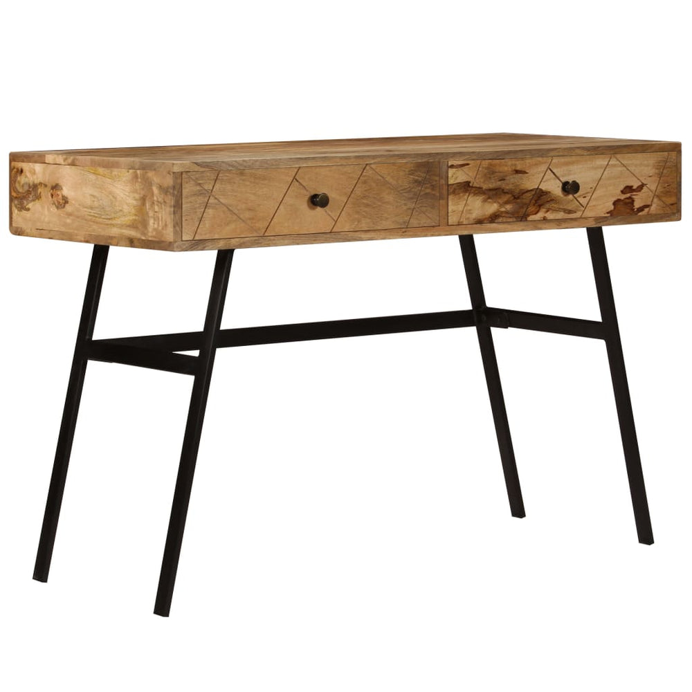 vidaXL Desk with Drawers Solid Mango Wood 110x50x76 cm