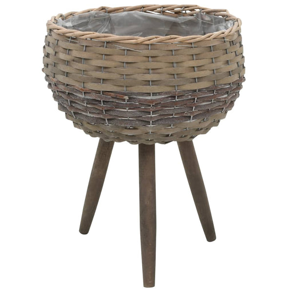 vidaXL Plant Pots 3 pcs Willow with PE Lining