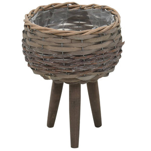 vidaXL Plant Pots 3 pcs Willow with PE Lining