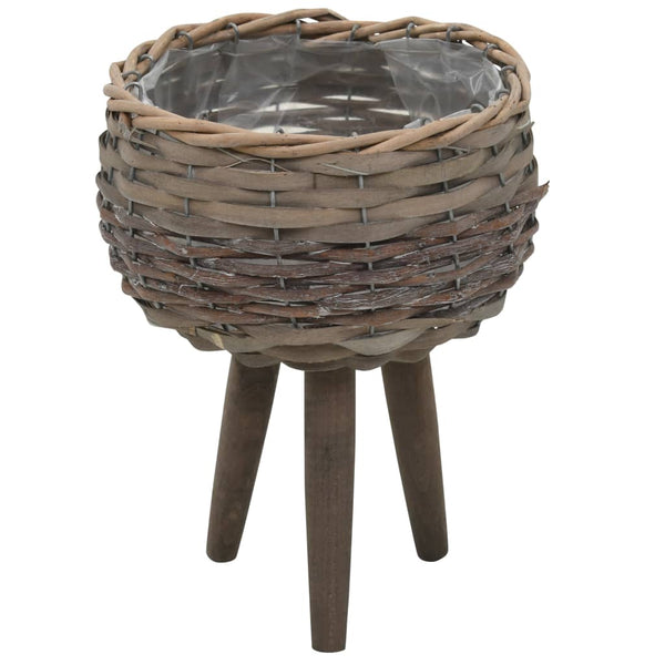 vidaXL Plant Pots 3 pcs Willow with PE Lining