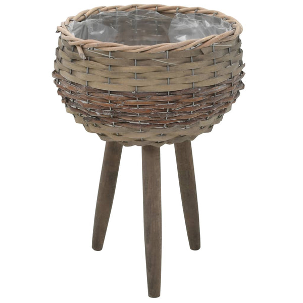 vidaXL Plant Pots 3 pcs Willow with PE Lining
