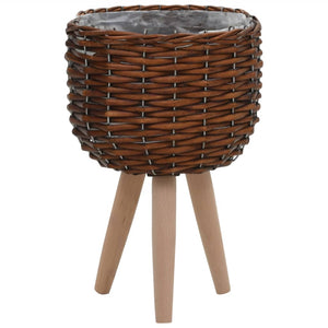 vidaXL Plant Pots 3 pcs Willow with PE Lining